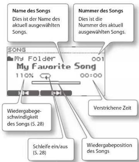 ROLAND TD-11 - Verwenden Sie das Wahlrad oder die Tasten [F1] (H[F2] (), um einen Song auszuwählen. - 1