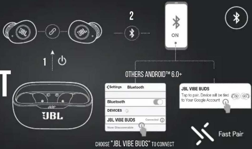 JBL Vibe Buds - POWER ON &amp; CONNECT - 1