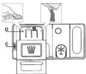 WHIRLPOOL WSFC 3M27 X - ЗАРЕЖДАНЕ НА ДОЗАТОРА ЗА МИЯЛЕН ПРЕПАРАТ - 1