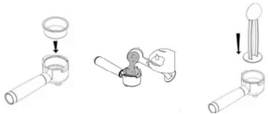 UNOLD Piccopresso 28636 - Filling and inserting the portafilter - 2