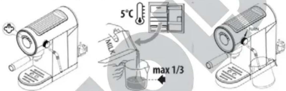 UNOLD Piccopresso 28636 - PRZYRZADZANIE CAPPUCCINO / SPIENIANIE MLEKA - 3