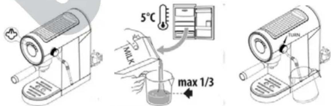 UNOLD Piccopresso 28636 - MAKING CAPPUCCINO / FROTHING MILK - 3