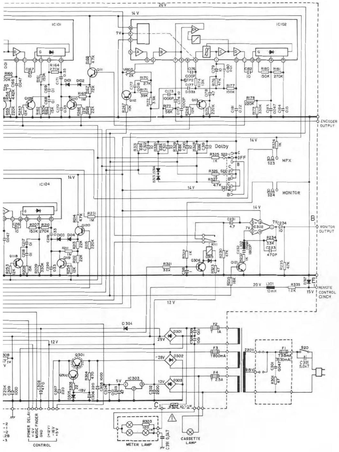 DUAL C 844 - Transistorentabelle Dolby - 7