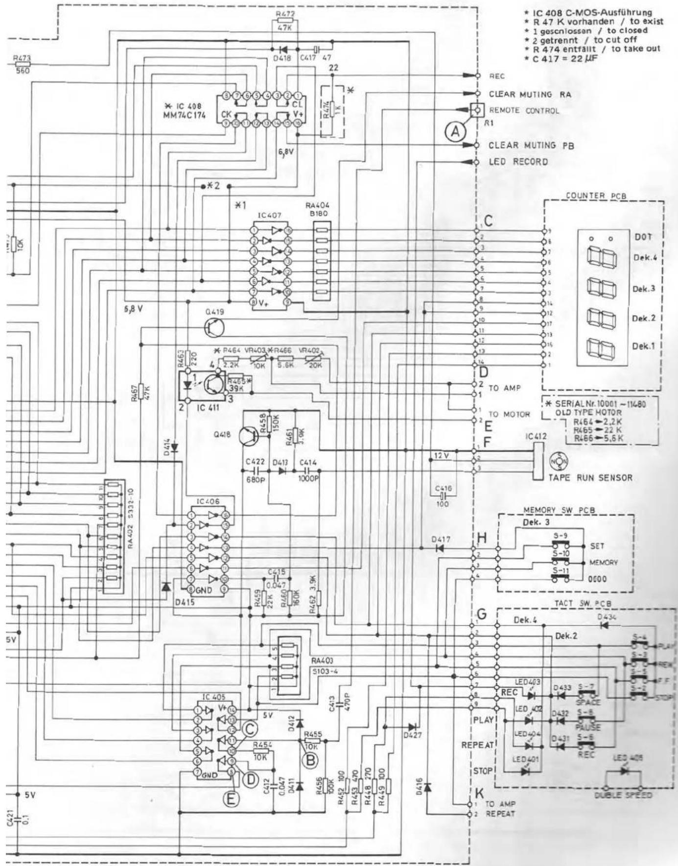 DUAL C 844 - Transistorentabelle Dolby - 9