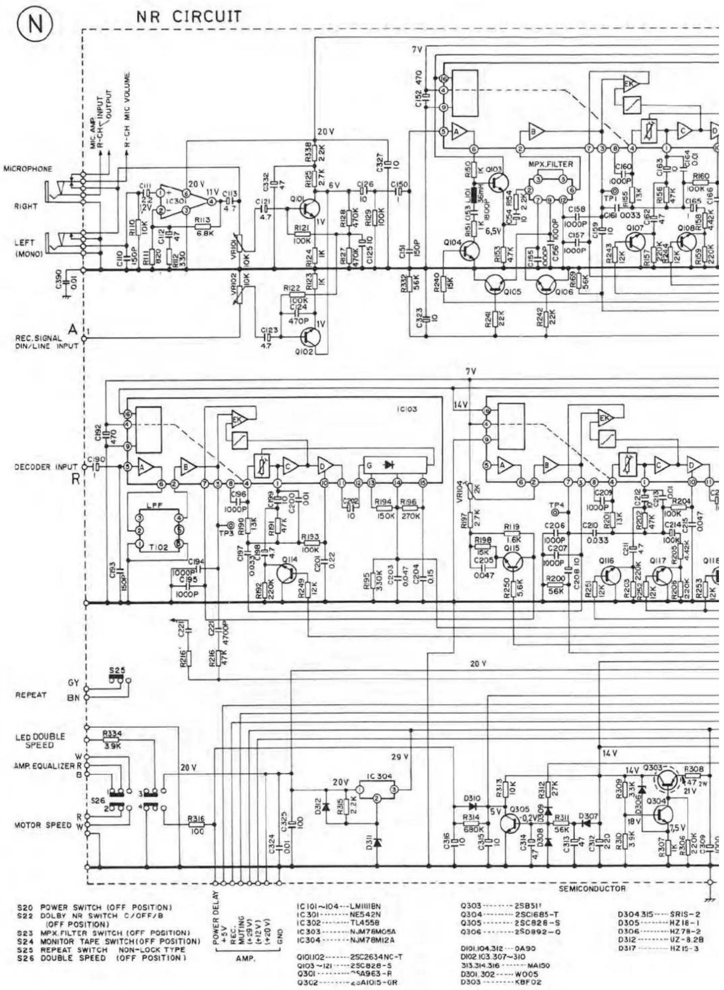 DUAL C 844 - Transistorentabelle Dolby - 6