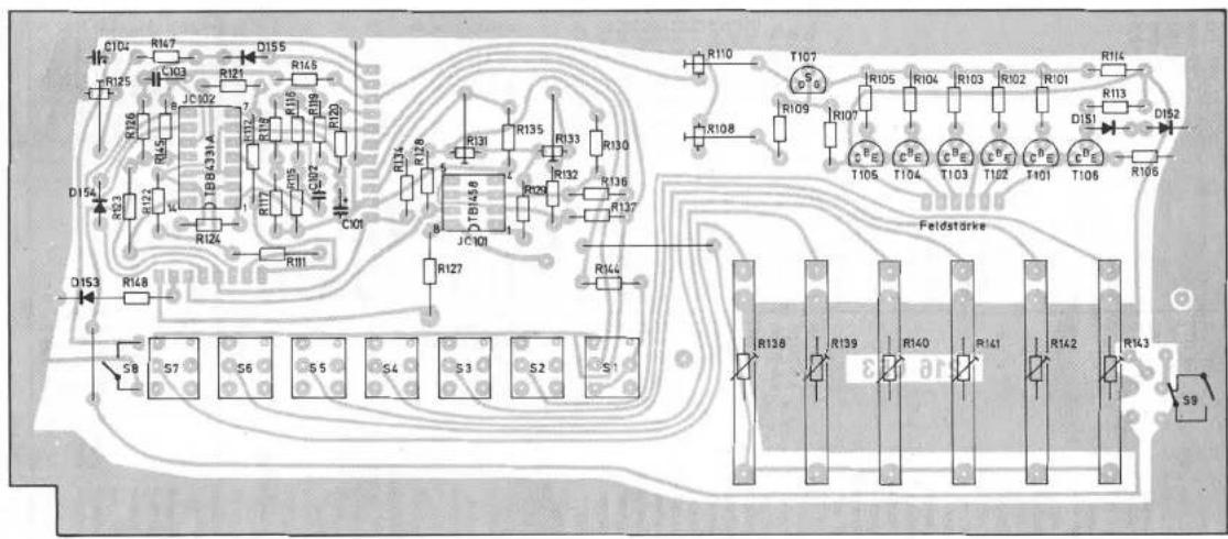 C1D4 R147 C1Q3 R121 R145 D155 R125 R126 R122 R124 R111 D154 R123 R122 C1B8/331A JC102 R109 R108 R107 R106 R105 R104 R103 R102 R101 R100 R109 T107 R108 T106 T105 T104 T103 T102 T101 T100 D152 D153 R148 S8 S7 S6 S5 S4 S3 S2 S1 Feldstarke R138 R139 R140 R141 R142 R143 S9