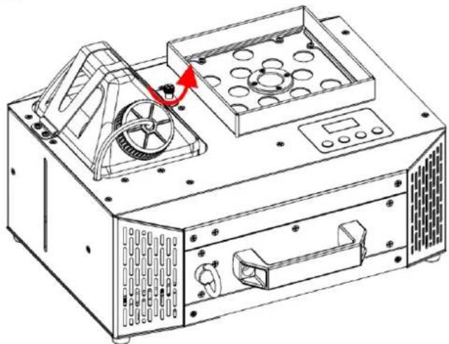 Showtec Stellar UF-1000 Upright Fogger - Vidange du réservoir après utilisation - 1