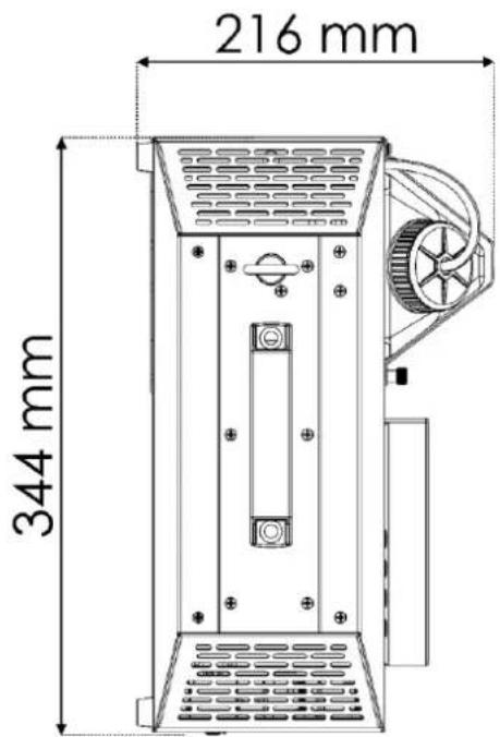 Showtec Stellar UF-1000 Upright Fogger - Dimensions - 3