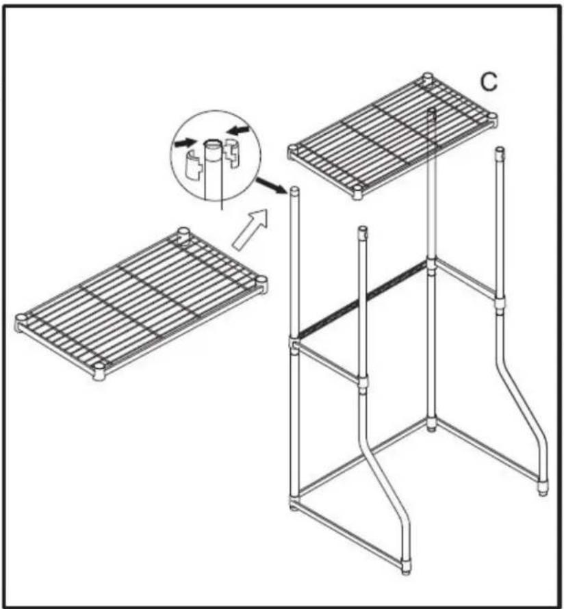 DANBY DLS060WDB - Step 4: Assembling the top shelf - 1