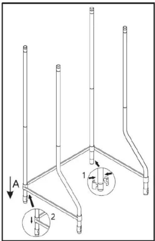 DANBY DLS060WDB - Step 2: Assembling the bottom support frame - 1
