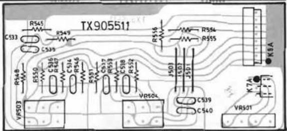 TX905511 R545 C533 R249 C539 R548 R550 C536 R247 C534 R546 R551 C537 R559 C538 R552 J501 J501 VR503 VR504 C539 C540 K7A K9A VR501