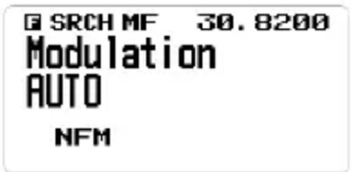 UNIDEN BCD160DN - Modifier la modulation - 1