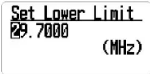 UNIDEN BCD160DN - Éditer la limite de la recherche - 1