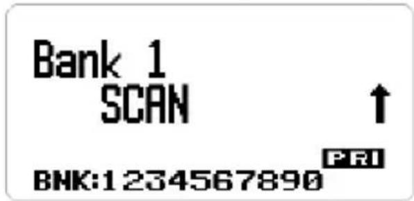 Bank 1 SCAN ↑ BHK:1234567890 PRI