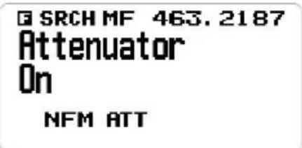 UNIDEN BCD260DN - Modifier l'atténuation - 1
