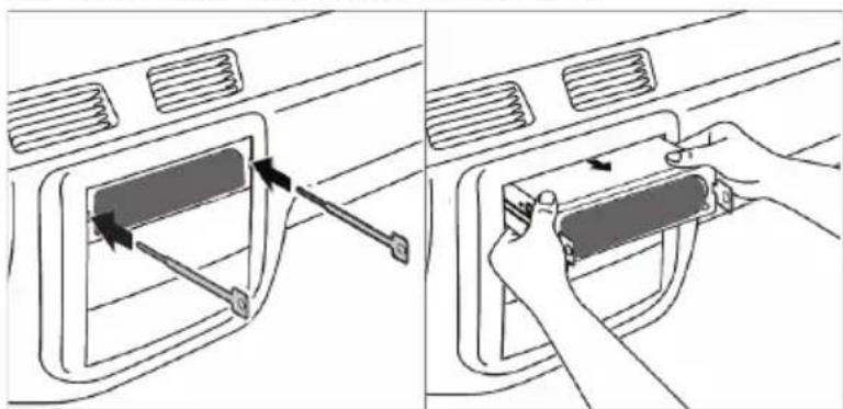UNIDEN BCD260DN - Retrait du scanneur de la douille DIN-E - 1