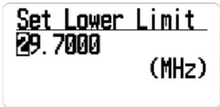UNIDEN BCD260DN - Édition de la limite de la recherche (SRCH) - 1