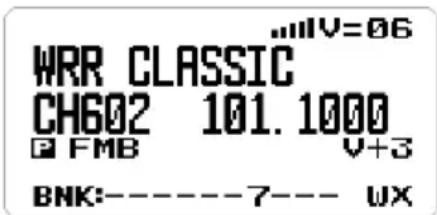 WRR CLASSIC CH602 101.1000 FMB V+3 BNK:--------7-------- UX