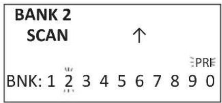 BANK 2 SCAN ↑ BNK: 1 2 3 4 5 6 7 8 9 0 ≡PRE