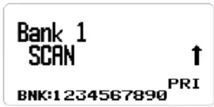 Bank 1 SCAN ↑ PRI BNK:1234567890