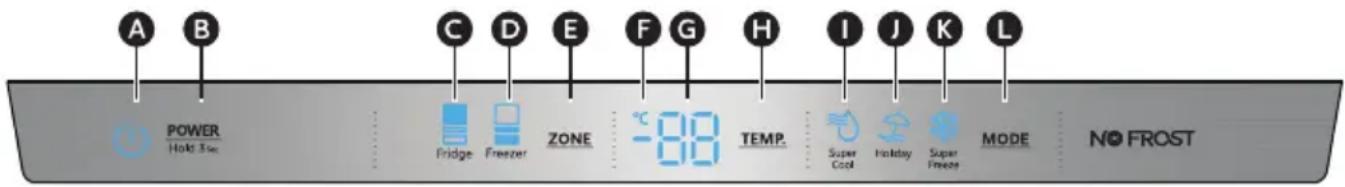 HISENSE RF632N4BCE - Painel de controlo - 1