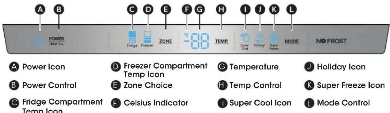 HISENSE RF632N4BCE - Control panel - 1