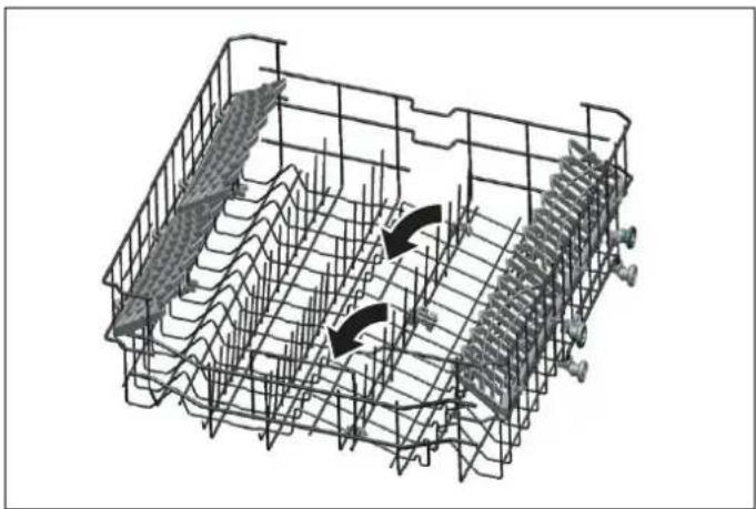 BERTAZZONI DW24S3IPV - UPPER BASKET FOLDING TINES AND ETAGERES - 1
