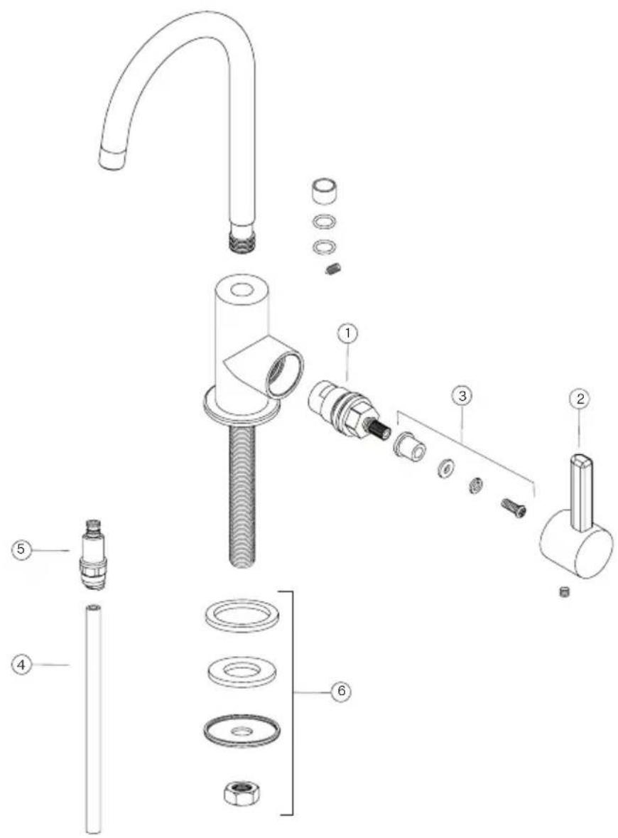 FRANKE EOS-FW-304 - Liste des pièces de rechange/de remplacement EOS-FW-304 - 1