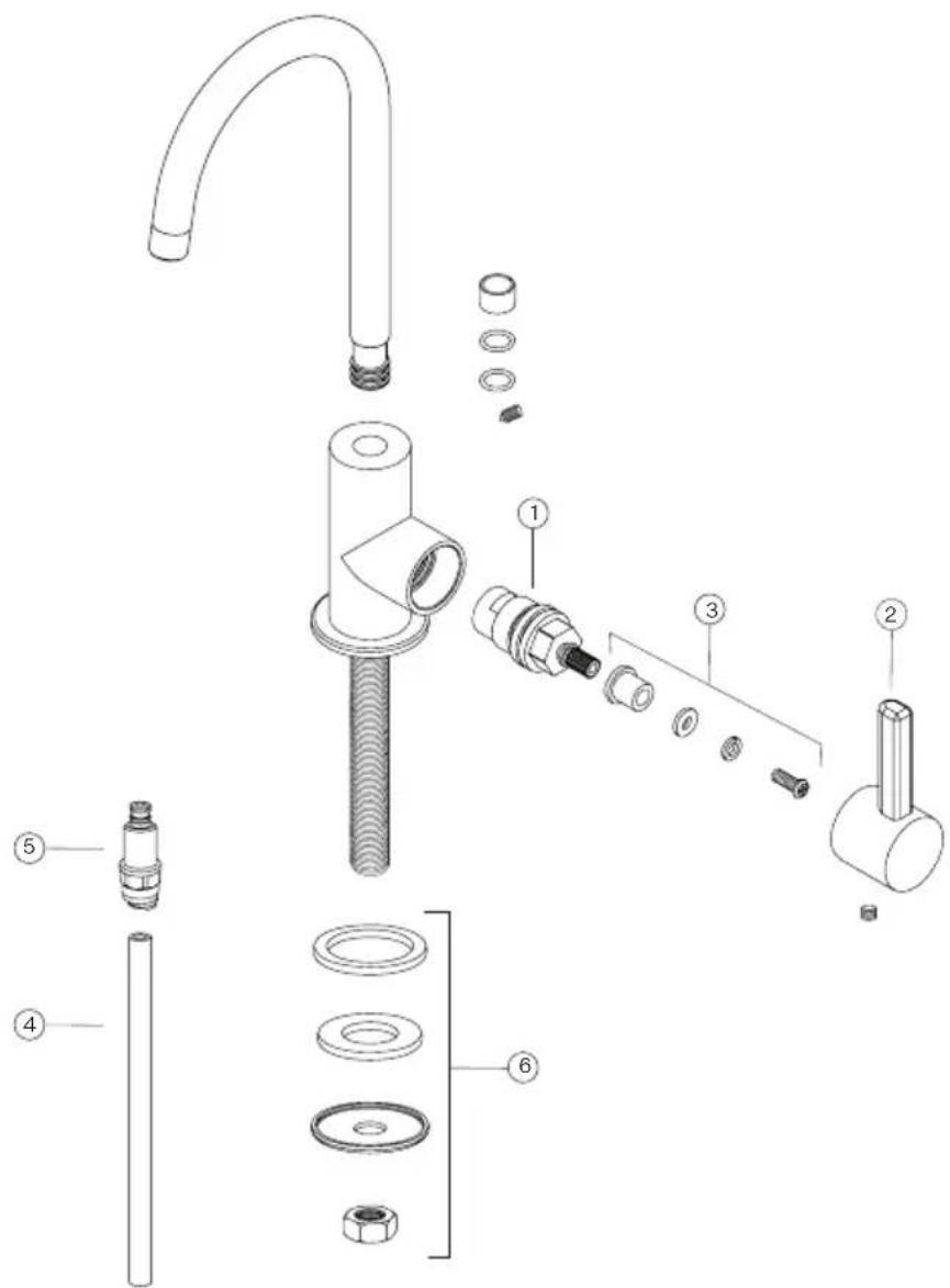 FRANKE EOS-FW-304 - Spare/replacement list EOS-FW-304 - 1