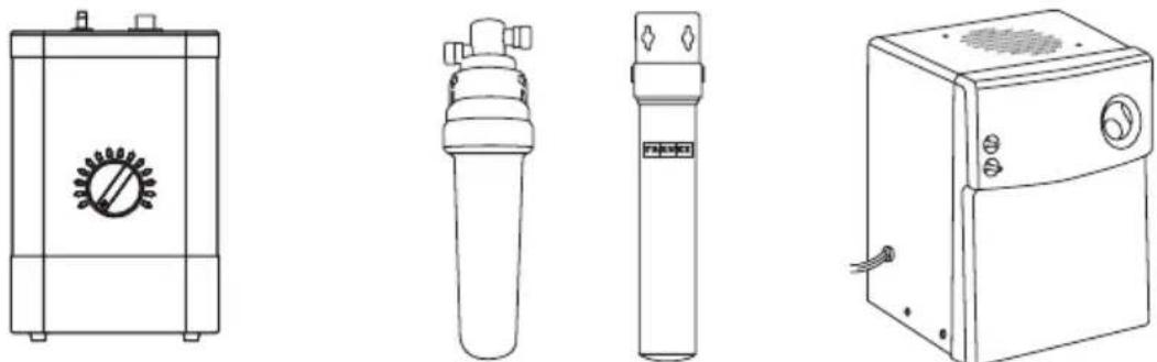 FRANKE EOS-FW-304 - Opciones de instalación de agua fría: - 1