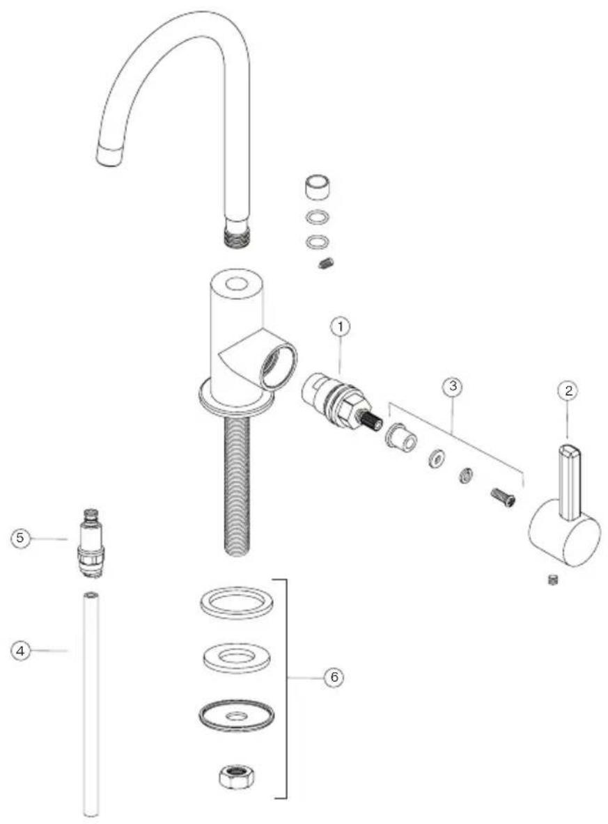 FRANKE EOS-FW-304 - Lista de partes/refacciones EOS-FW-304 - 1