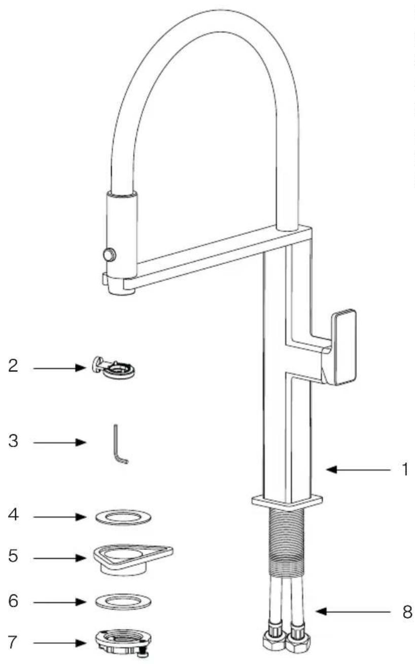 FRANKE CEN-SP-304 - Contenido de la caja - 1