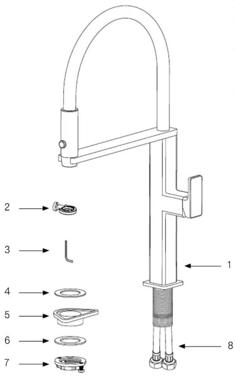 FRANKE CEN-SP-304 - Contenu de l'emballage - 1