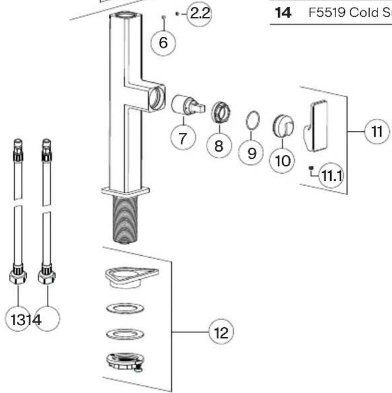FRANKE CEN-SP-304 - Spare/replacement list - 2
