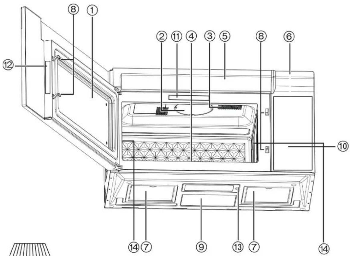 BERTAZZONI KOTR30XV - Oven Components Diagram - 1