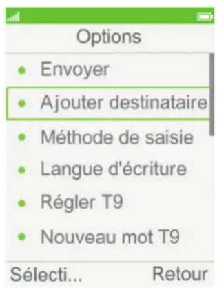 ORANGE Hapi 30 - Choisir un destinataire - 2