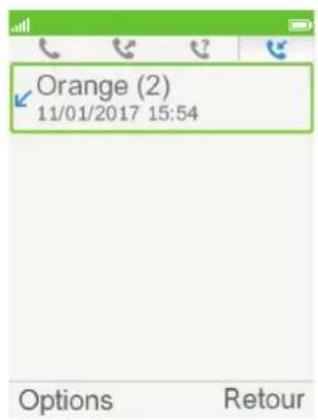 ORANGE Hapi 30 - Consulter le journal d'appels - 7