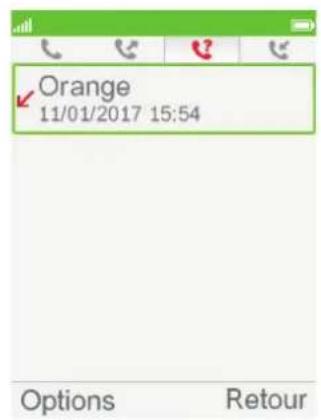 ORANGE Hapi 30 - Consulter le journal d'appels - 6