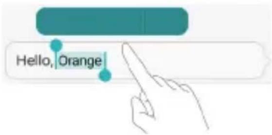 ORANGE Dive 70 - Éditer un texte - 1