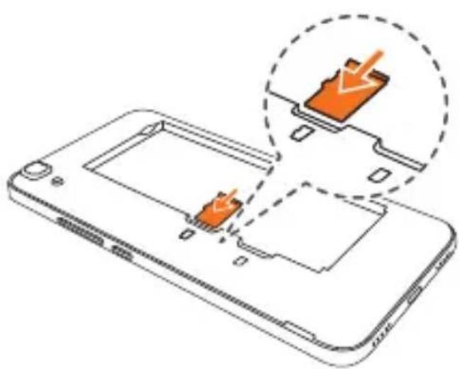 ORANGE Dive 70 - Installation de la carte micro-SD (non incluse) - 1