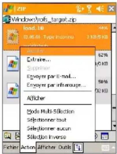 ORANGE SPV M3100 - Pour ouvrir un fichier ZIP et extraire des fichiers - 2
