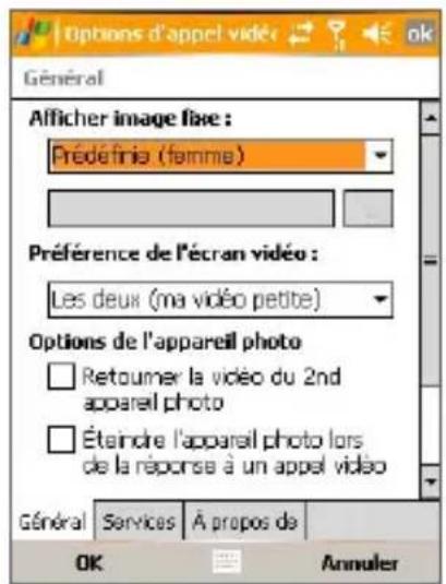 ORANGE SPV M3100 - Configurer les options d'appel vidéo - 1