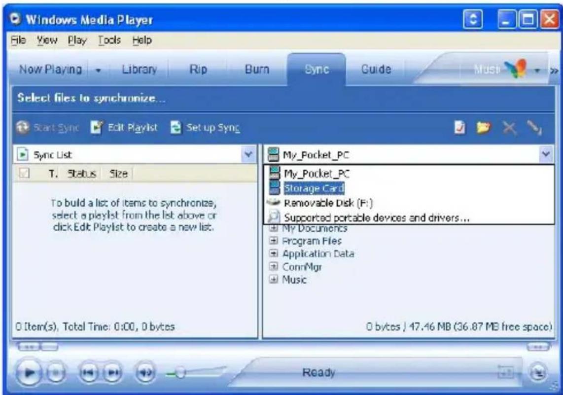 ORANGE SPV M3100 - Pour configurer une relation de synchronisation avec une carte de stockage - 1