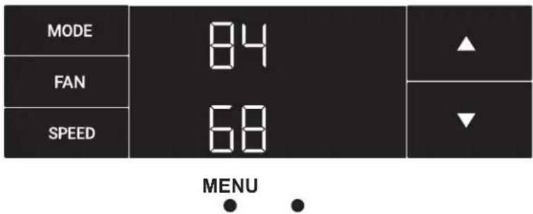 MODE FAN SPEED 84 68 MENU