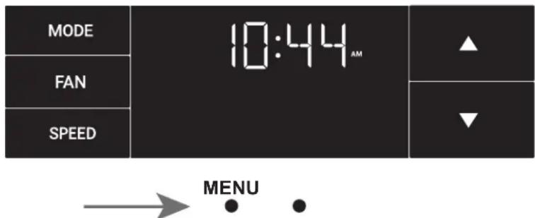 MODE FAN SPEED 10:44 AM MENU