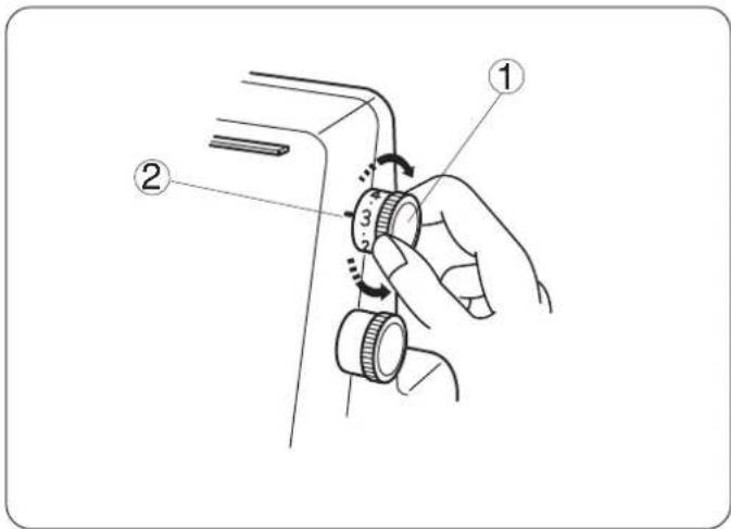 JANOME 3434D - Réglage de la pression du pied - 1