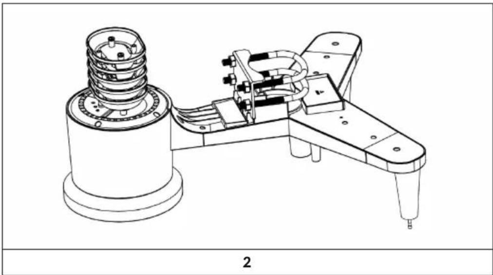 Waldbeck Huygens - Install U-bolts and mounting pole - 2
