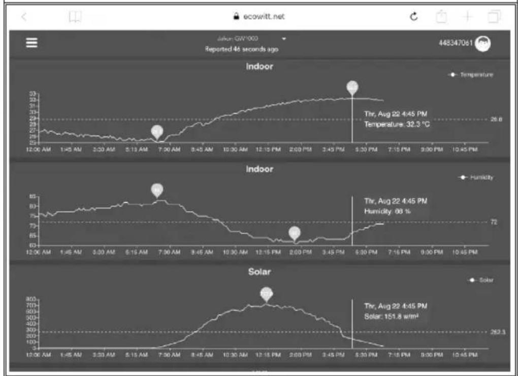 Waldbeck Huygens - Visualizzazione dei dati su ecowitt.net - 2