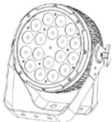 Chauvet COLORdash Par-Quad 18 - Montagediagram van het product - 2