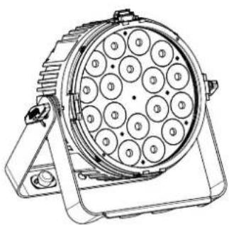Chauvet COLORdash PAR H18X - Montagediagram van het product - 2